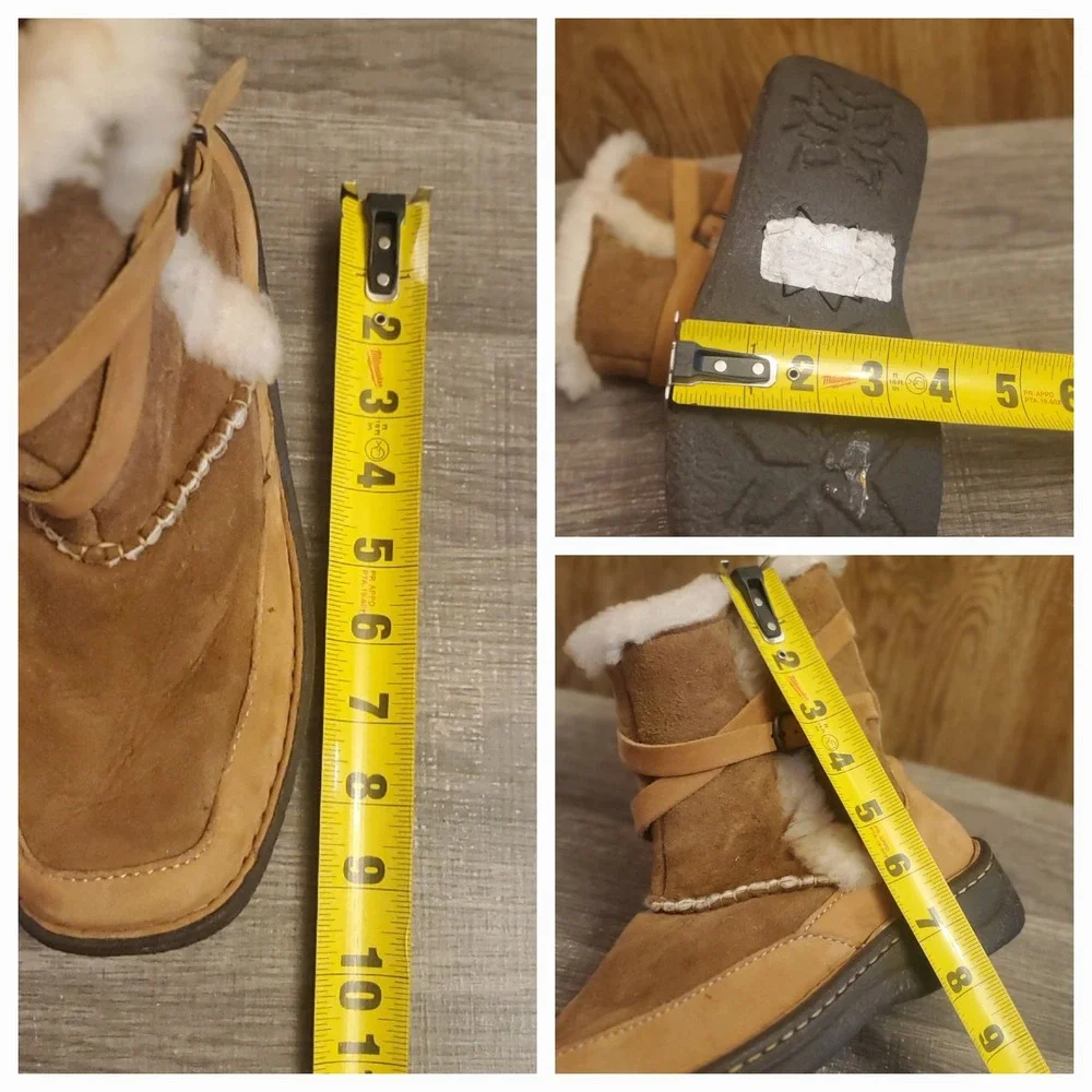 Cabelas Shearling Lined Leather Boots‎ Women's Size 6 Brown